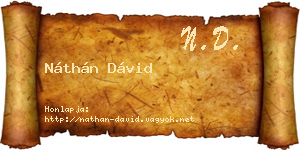 Náthán Dávid névjegykártya